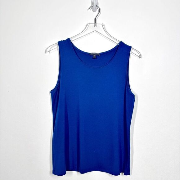 Eileen Fisher Women’s Size Medium Royal Blue Tank Top Rayon Lycra Blend - Picture 1 of 7